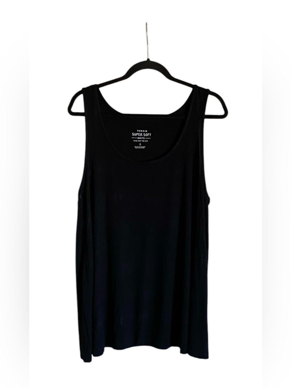 Women’s TORRID Black Super Soft Flowy Tank Top Size 1